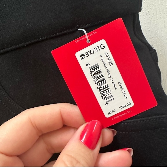 NWT Spanx 4 pocket skinny pants ponte stretch 3x Black Bottoms - Picture 8 of 11